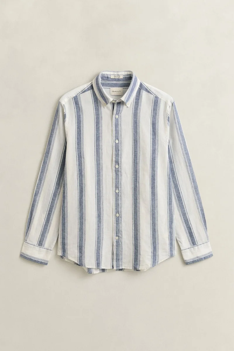 Gant  Regular Cotton Linen Stripe Shirt for Men | Best Price UAE