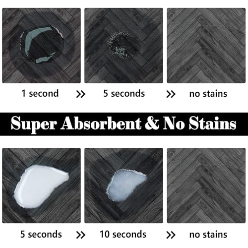 Ayiashiab Dog Food Mats for Floors Absorbent, Pet Cat Food Mat - Quick Dry Dog Bowl Mats for Food and Water, Eco-Friendly Boho Pet Supplies - Image 2
