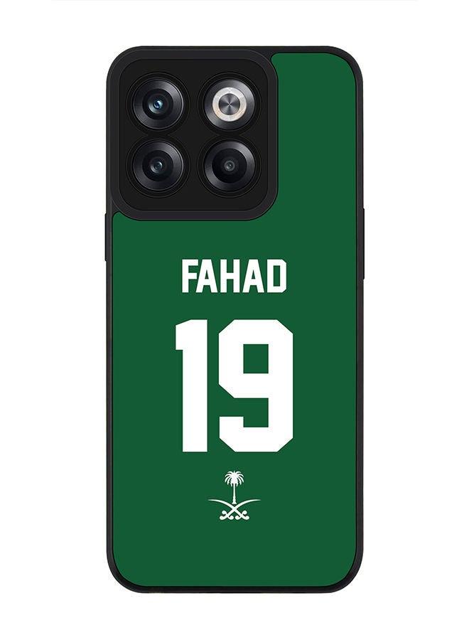 Stylizedd Rugged Black edge case for OnePlus Ace Pro Slim fit Soft Case Flexible Rubber Edges Anti Drop TPU Gel Thin Cover - Football Team - Saudi Arabia Player Name - Fahad - Image 1