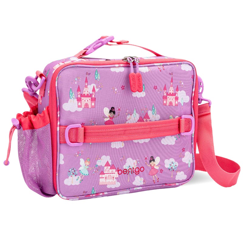 Bentgo Kids Lunch Bag - Durable, Double-Insulated Lunch Bag for Kids 3+; Holds Lunch Box, Water Bottle, & Snacks; Easy-Clean Water-Resistant Fabric & Multiple Zippered Pockets (Fairies) - Image 1