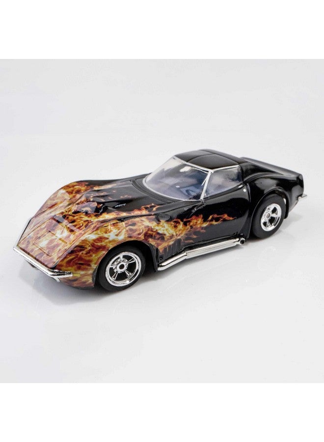 أفكس Afx/Racemasters 1968 كورفيت L88 أسود/لهب Afx22051 Ho Slot Racing Cars - Image 1