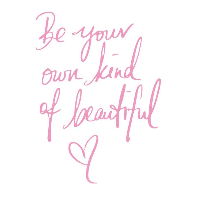 BE YOUR OWN KIND OF BEAUTIFUL VINYL WALL DECALS SAYINGS PINK ART LETTERING WALL STICKERS DECOR WALLPAPER FOR GIRLS WOMEN BEDROOM LIVING ROOM BACKGROUND HOME DECORATION