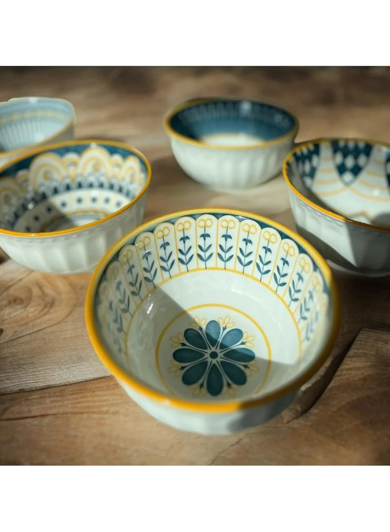 Quesera  Ceramic Cereal Bowls Salad,Soup,Rice Bowl Set,Yellow  | Best Price UAE