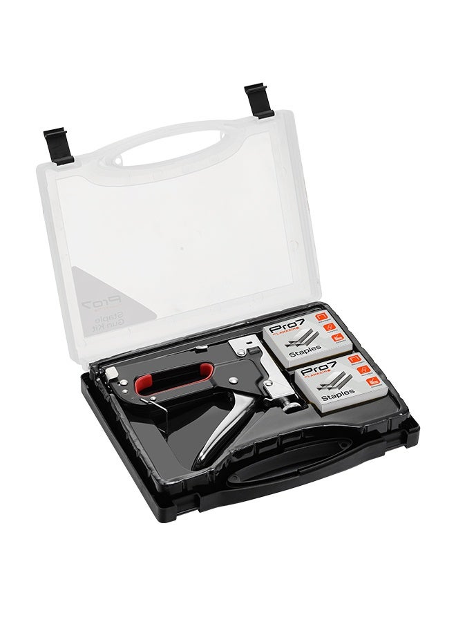 LAWAZIM Pro7 Staple Gun Kit - Heavy Duty Manual Stapler with Staples and Strength Adjustment Knob, Manual Brad Nailer for Carpentry, Upholstery, Woodworking, Furniture Repair, Crafts, and DIY Projects - Image 1