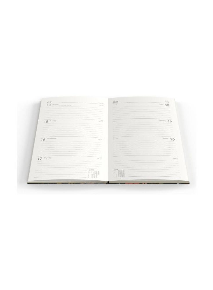 Collins Collins Enchanted 2025 Planner - A5 Week to View Diary - Black - (EN53.99-25) - Hardback Weekly Diary with Floral Design  - Image 4