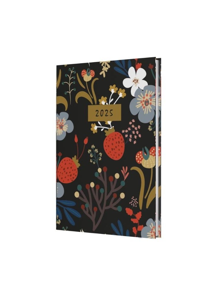 Collins Collins Enchanted 2025 Planner - A5 Week to View Diary - Black - (EN53.99-25) - Hardback Weekly Diary with Floral Design  - Image 1