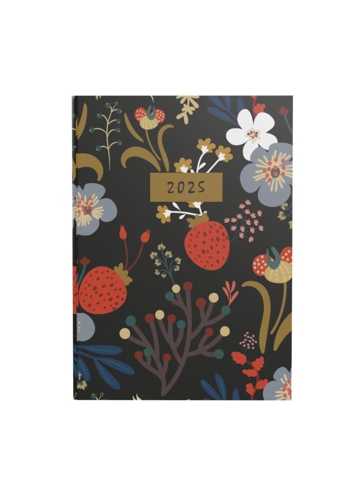 Collins Collins Enchanted 2025 Planner - A5 Week to View Diary - Black - (EN53.99-25) - Hardback Weekly Diary with Floral Design  - Image 2