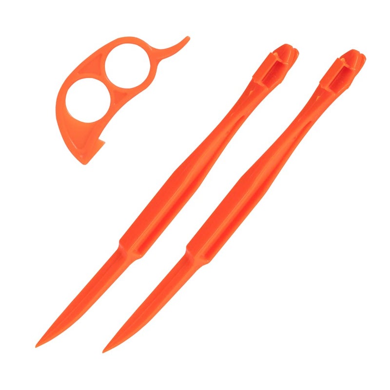 Soft Home Premium Plastic Orange Peeler Lemon Citrus Peel Cutter Vegetable Slicer Fruit Tools Long Handle Type Orange 2 PackMouse Type random color 1 Pack