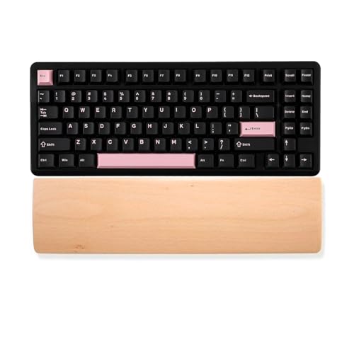 HomeDo Wooden Wrist Rest for Mechanical Keyboards Support pad for Palm Ergonomic Rest for Typing and GamingPalm RestHand Rest Beech1181x31561 Key 60 - Image 1