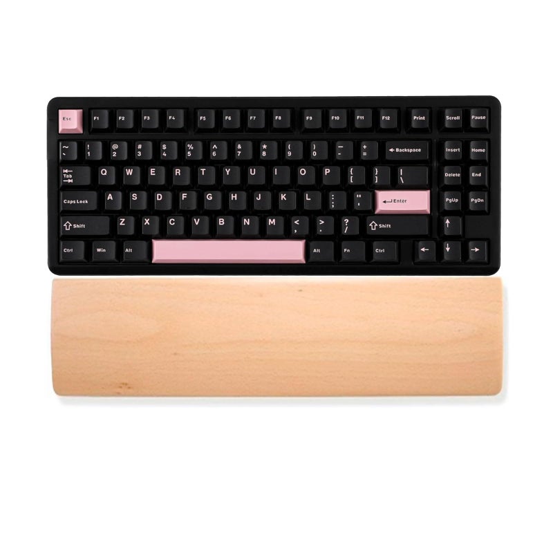 HomeDo Wooden Wrist Rest for Mechanical Keyboards Support pad for Palm Ergonomic Rest for Typing and GamingPalm RestHand Rest Beech1181x31561 Key 60 - Image 2