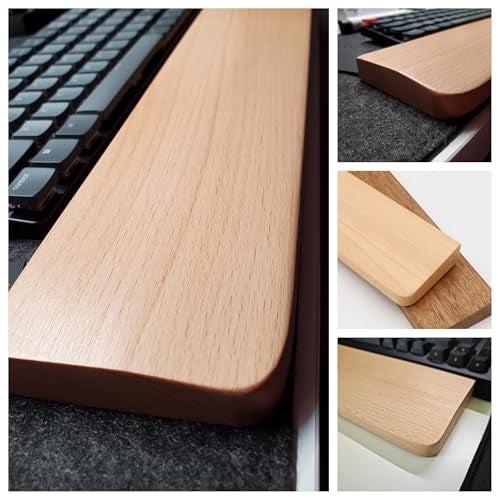 HomeDo Wooden Wrist Rest for Mechanical Keyboards Support pad for Palm Ergonomic Rest for Typing and GamingPalm RestHand Rest Beech1181x31561 Key 60 - Image 3
