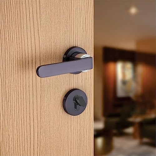 Sardar Nester Black Finish Door Lock for Main Door/Mortise Door Lock Set/3 Brass Keys/Bedroom Door Lock/Handle Lock for Home/Office/Hotel (for Main Door (with Keys)) - Image 2