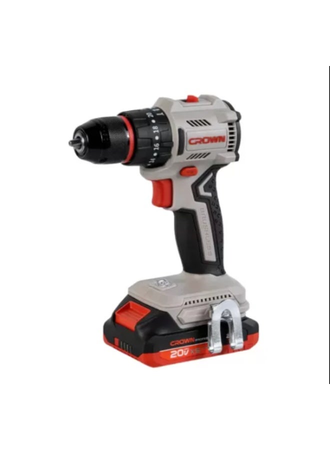 CROWN CT21145XMS Brushless cordless impact drill 10 mm -20V 50Nm
