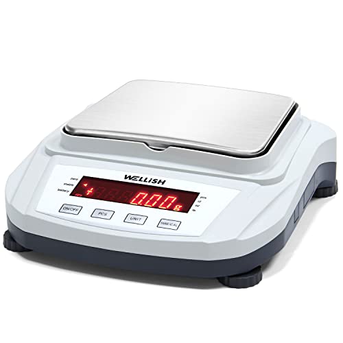 WELLiSH Lab Scale 2000g/0.01g High Precision Digital Scale Analytical Balance Electronic Scale for Kitchen Lab Weighing - Image 1