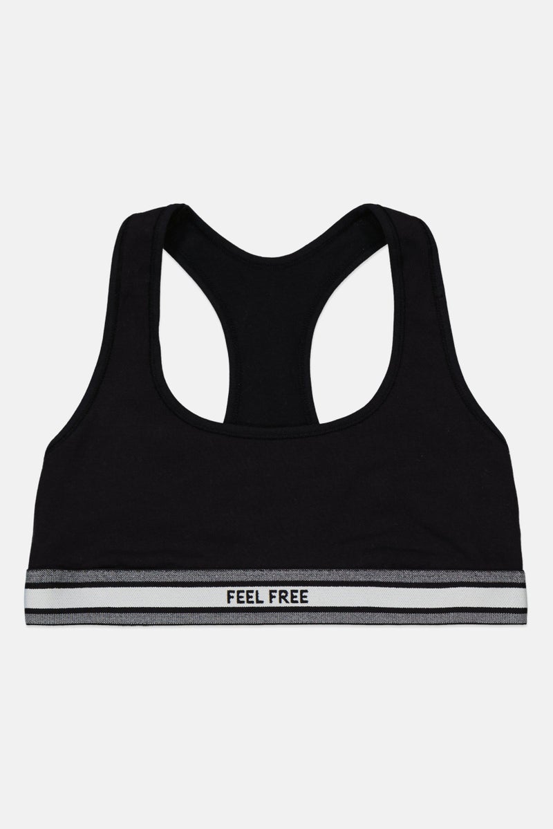 Etam Women Non Padded Plain Bra, Black - Image 1