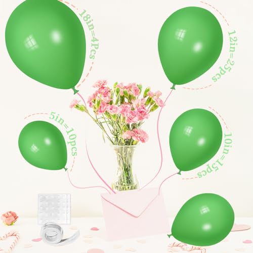 SCMDOTI Green Balloons Different Sizes 18 12 10 5 Inches Scmdoti Spring Green Balloons Greens Balloon Garland Arch for Spring Party Birthday Baby Shower Bridal Shower Wedding DecorationsSpringGreen - Image 5