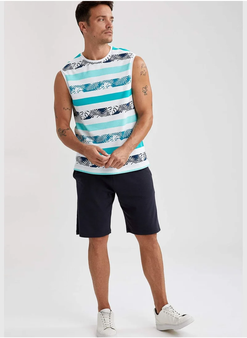 DeFacto Regular Fit Sleeveless Printed T-Shirt