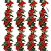 FAMI 4PCS(28.8 FT,16 Flowers) Artificial Rose Vine Garland Silk Flower Hanging Baskets Plants for Indoor Outdoor Home - Image 2