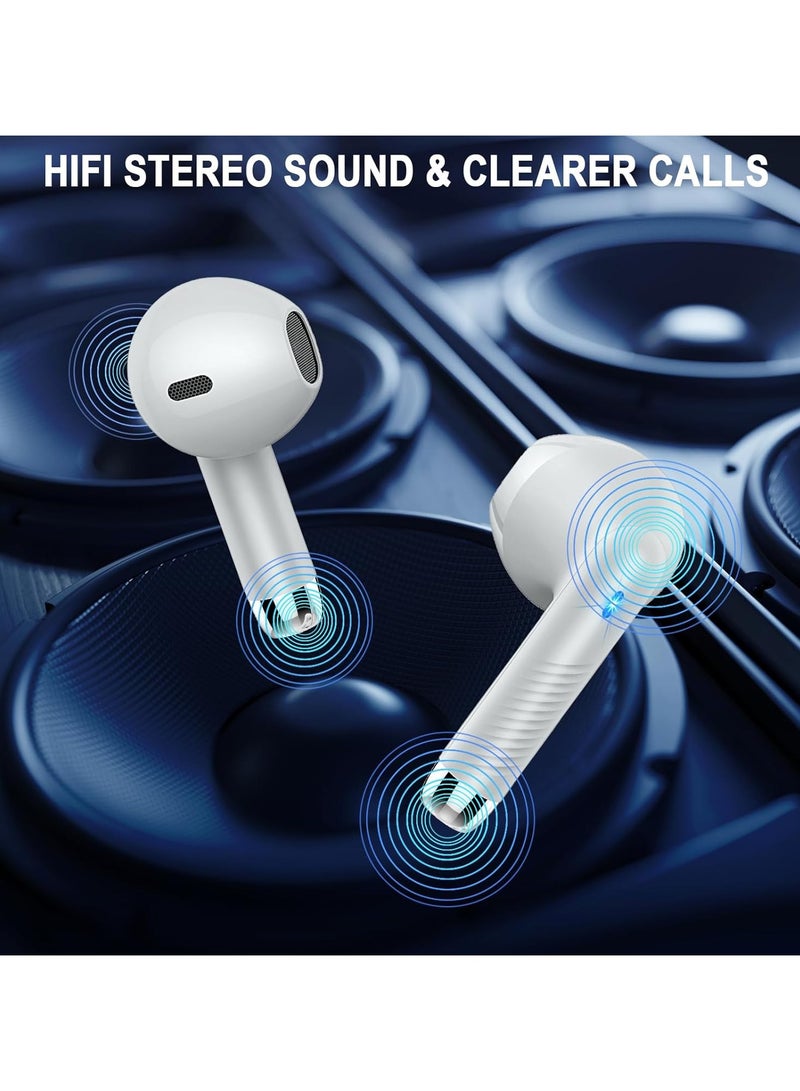 lekikpo Wireless Earbuds, Bluetooth 5.4 Ear Buds LED Power Display Headphones Bass Stereo, Bluetooth Earbuds in-Ear Noise Cancelling Mic, 40H Playback Mini Case IP7 Waterproof Sports Earphones for Android iOS-Grey  - Image 5
