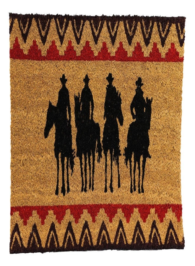 Ebros Gift Colorful Rustic Western Coir Coconut Fiber Floor Mat Doormat 29" by 17" Indoor Outdoor Home Decorative Mats Country Cabin Lodge Farmhouse (Wild West Riders Cowboys) - Image 2