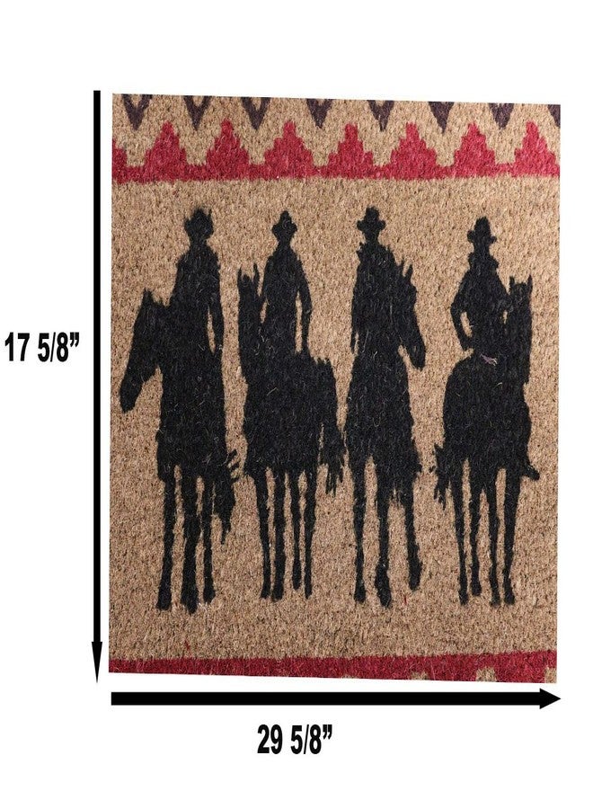 Ebros Gift Colorful Rustic Western Coir Coconut Fiber Floor Mat Doormat 29" by 17" Indoor Outdoor Home Decorative Mats Country Cabin Lodge Farmhouse (Wild West Riders Cowboys) - Image 3