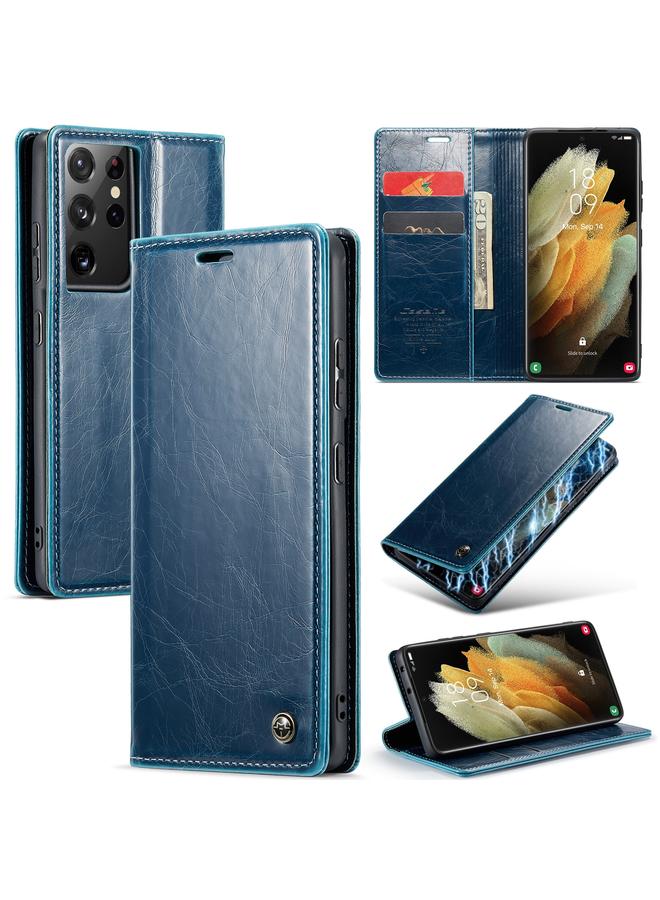 Case For Samsung Galaxy S21 Ultra 5G 003 Crazy Horse Texture Leather Phone Case