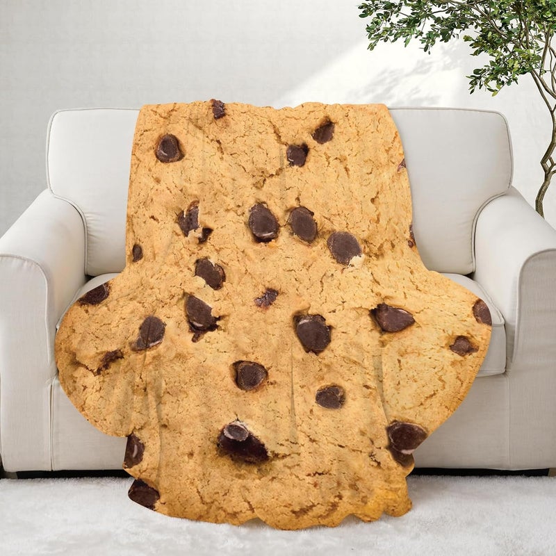 Abaysto Cookie Blanket for Adults & Kids, Soft Flannel Round Novelty Food Blanket, Giant Food Gift for Bedding, Crib, Sofa, Outdoors 200CM - Image 5