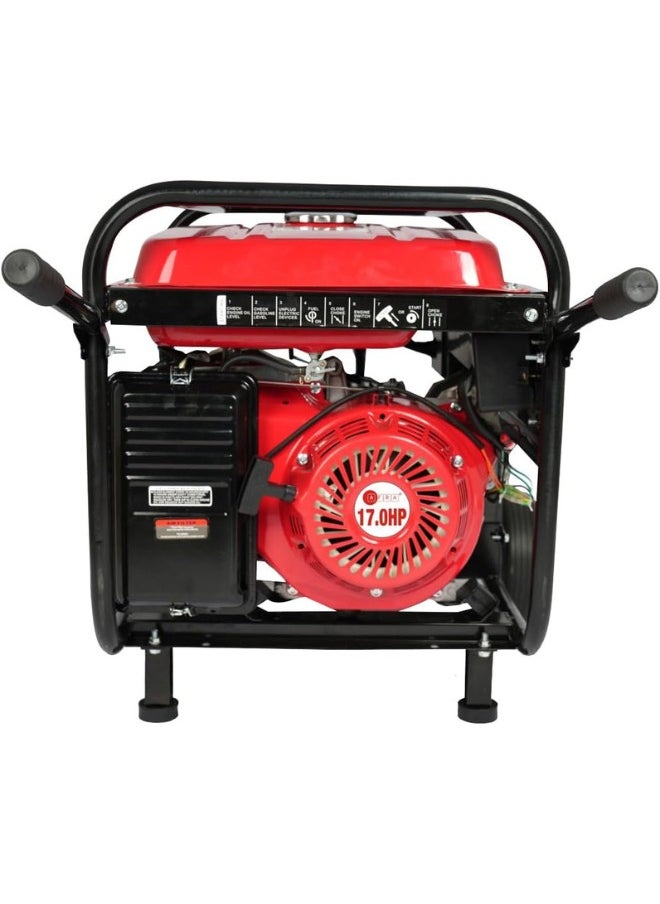 AFRA - AFRA Gasoline Generator, 7.5KW Maximum, Recoil and Electric Start, 192F Engine, Compact Design, Low Noise, Accessories Included - Image 1