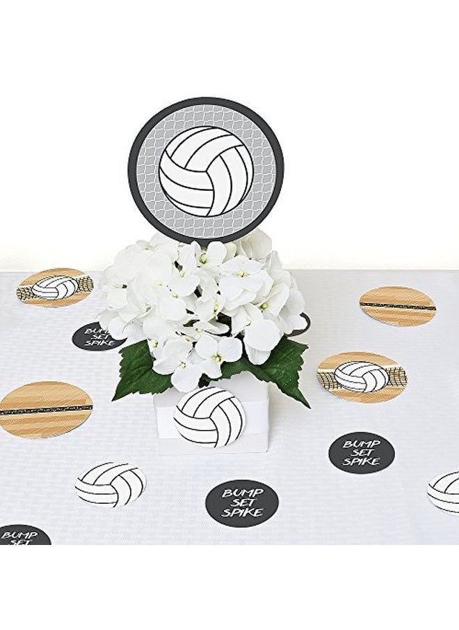Big Dot of Happiness Bump Set Spike Volleyball Baby Shower Or Birthday Party Giant Circle Confetti Party Decorations Large Confetti 27 Count  - Image 5