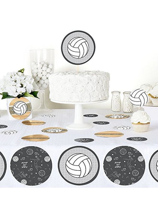 Big Dot of Happiness Bump Set Spike Volleyball Baby Shower Or Birthday Party Giant Circle Confetti Party Decorations Large Confetti 27 Count  - Image 4