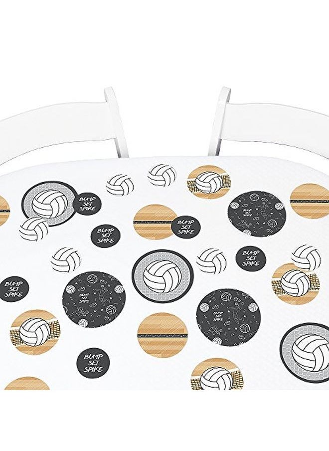 Big Dot of Happiness Bump Set Spike Volleyball Baby Shower Or Birthday Party Giant Circle Confetti Party Decorations Large Confetti 27 Count  - Image 1