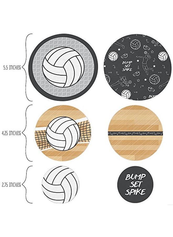 Big Dot of Happiness Bump Set Spike Volleyball Baby Shower Or Birthday Party Giant Circle Confetti Party Decorations Large Confetti 27 Count  - Image 2