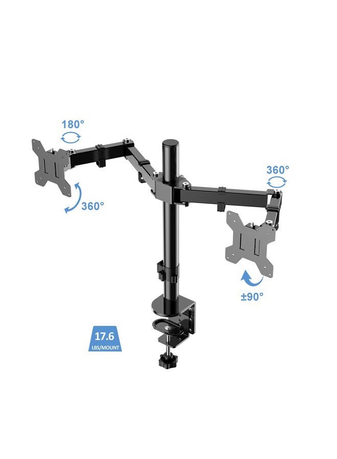 Rocelco 37.5" Deluxe Height Adjustable Standing Desk Converter with Dual Monitor Mount and Anti Fatigue Mat BUNDLE - Sit Stand Up Computer Workstation Riser - Keyboard Tray - Black (R DADRB-DM2-MAF) - Image 5