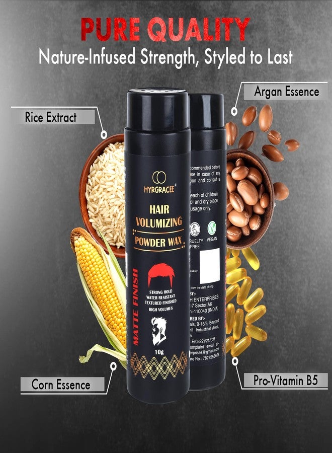 Hyrgracee® Hair Volumizing Powder Wax 10 gm, Hair Wax Men Matte finish and regular uses to attractive and restyling Hairs - Image 5
