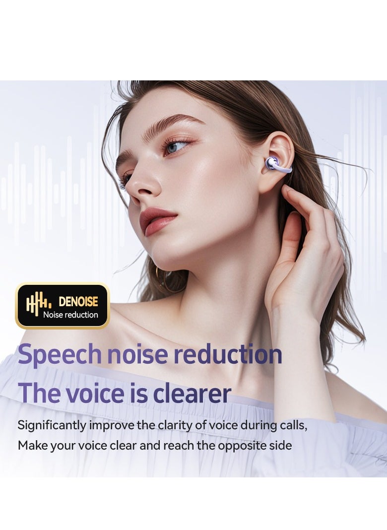 Generic - Smart AI translation simultaneous translation Bluetooth headset M108 ear clip type non-in-ear air conduction OWS wireless Bluetooth headset - Image 1