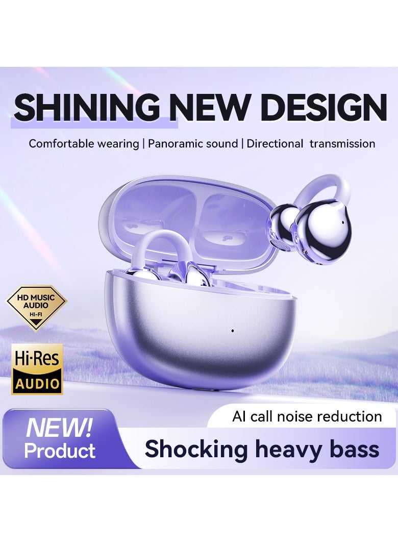 Generic - Smart AI translation simultaneous translation Bluetooth headset M108 ear clip type non-in-ear air conduction OWS wireless Bluetooth headset - Image 1