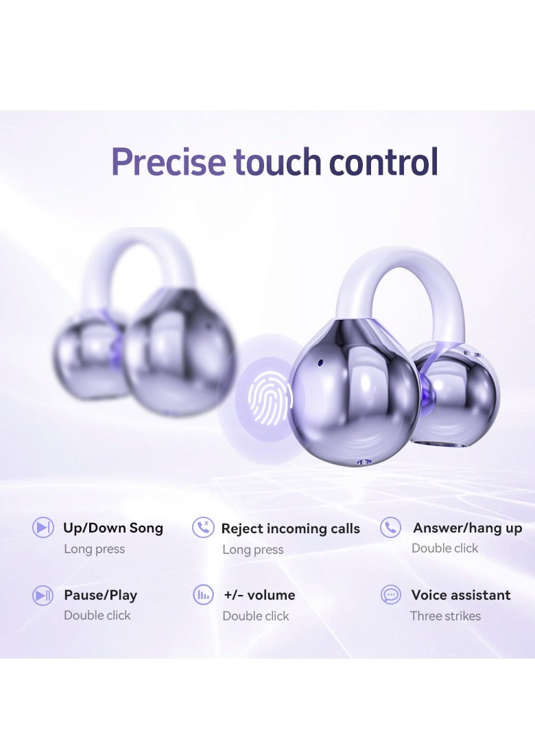 Generic - Smart AI translation simultaneous translation Bluetooth headset M108 ear clip type non-in-ear air conduction OWS wireless Bluetooth headset - Image 1