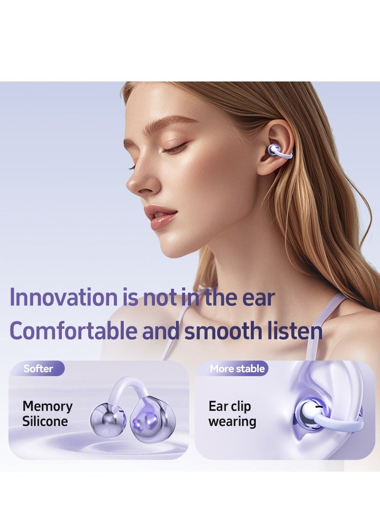 Generic - Smart AI translation simultaneous translation Bluetooth headset M108 ear clip type non-in-ear air conduction OWS wireless Bluetooth headset - Image 1