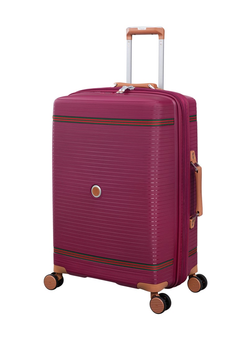 it Luggage Illustrious II, Unisex Polypropylene Material Hard Case Luggage, 8x360 degree Spinner Wheels, Expandable Trolley Bag, TSA lock, SKU15-3108B08, Medium Size, Color Dark Red  - Image 1