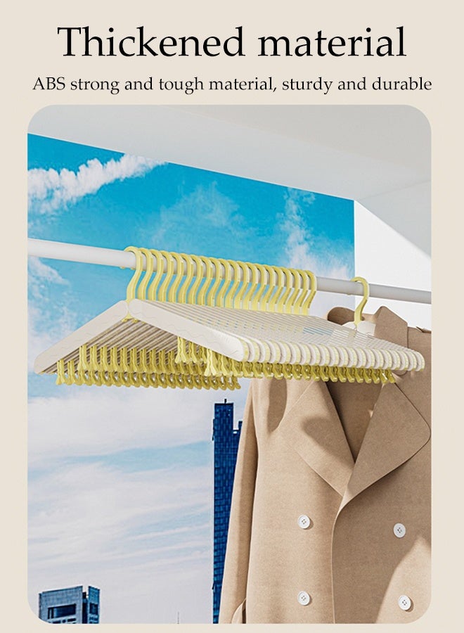 DUNISO 5PCS Folding Clothes Hangers with Clips Portable Non Slip Plastic Travel Clothes Hanger Multifunction Foldable Space Saving Coat Hangers for Family Business Trip Hotel School Camping Travel - Image 3