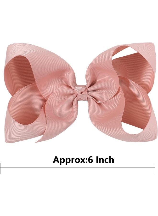 Tergy 50pcs 6 Inches Large Hair Bows Alligator Clips Grosgrain Ribbon Hair Barrettes Accessories for Toddlers Teens School Girls - Image 5