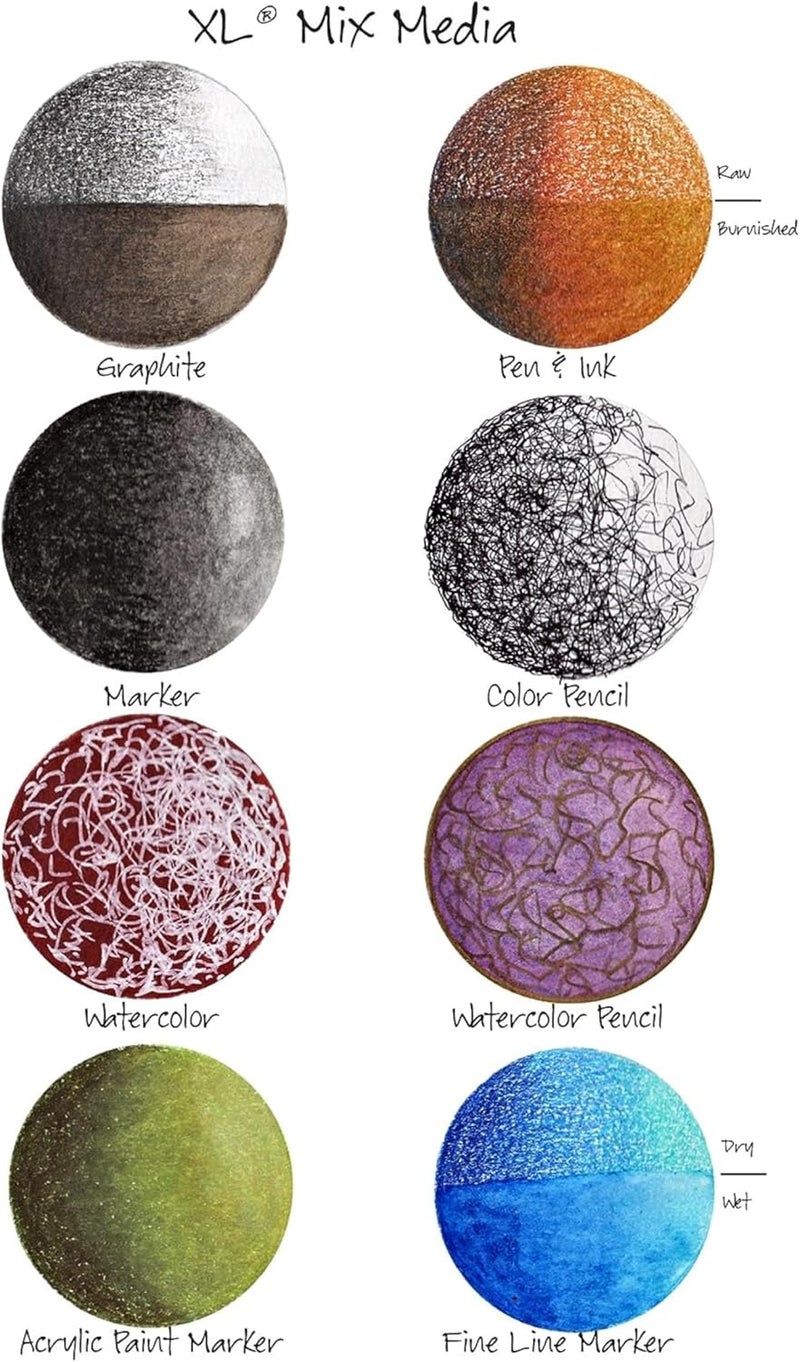 Canson XL Series Mixed Media Paper Pad, 9 x 12 Inch, 60 Sheets, 98 lb - Image 5