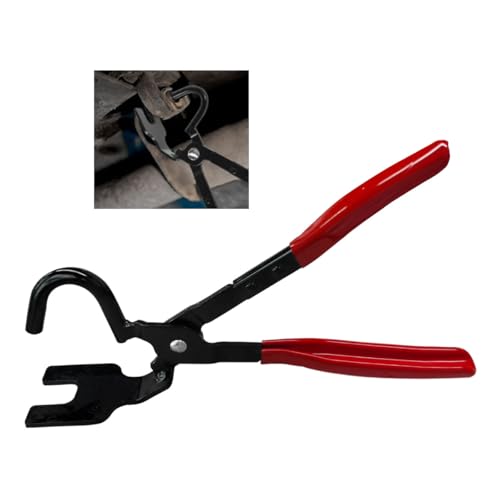 LHDOS Car Exhaust Hanger Removal Pliers Heavy Duty Separation Pliers for Exhaust Hanger and Rubber Bracket Muffler Hanger Removal Tool for Most Exhaust Systems Hanger Red - Image 1