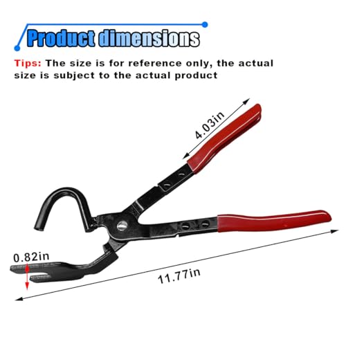 LHDOS Car Exhaust Hanger Removal Pliers Heavy Duty Separation Pliers for Exhaust Hanger and Rubber Bracket Muffler Hanger Removal Tool for Most Exhaust Systems Hanger Red - Image 3