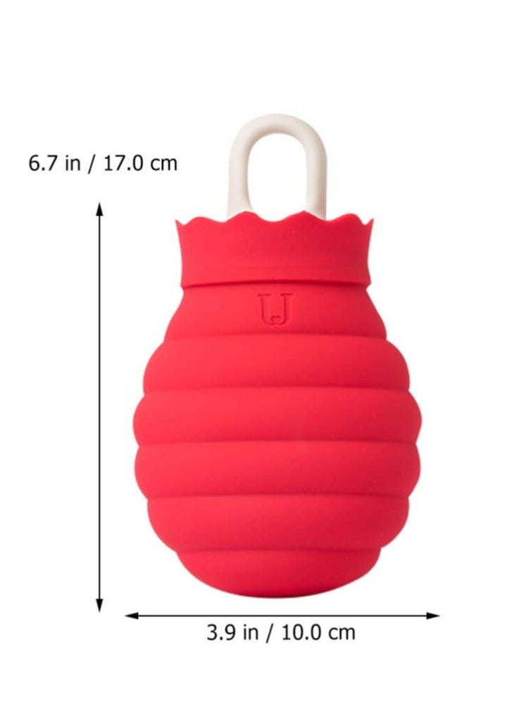 Warm Water Bag, Warm Water Bottle Rubber hot Water Bottle with Cover, Cold Weather Hand Warmers hot Water Sack Fillable Hot Water Pouch Knitted Water Injection, Child Micro-Wave Oven - Image 4