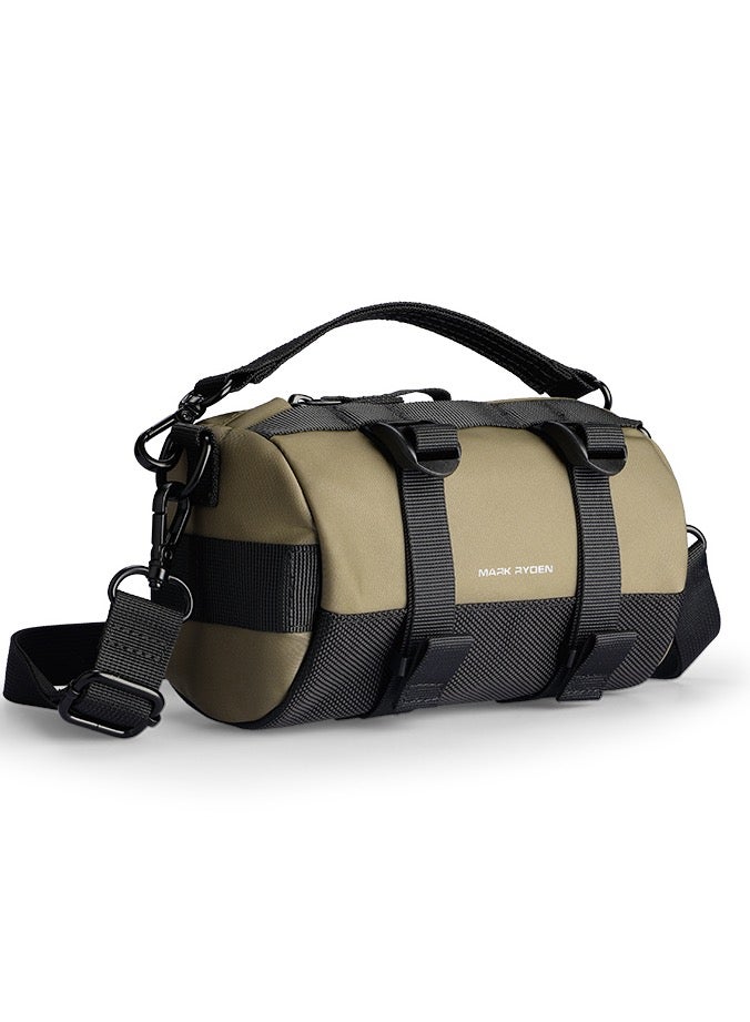 Mark Ryden MR-228 Khaki Orange  Mini Crossbody and Clutch Bag – Lightweight Splash-Proof Organizer with Mesh Pockets and Detachable Strap – Light Line Series Compact Travel Pouch - Image 1