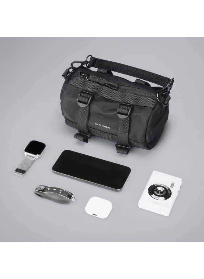 Mark Ryden MR-228 Khaki Orange  Mini Crossbody and Clutch Bag – Lightweight Splash-Proof Organizer with Mesh Pockets and Detachable Strap – Light Line Series Compact Travel Pouch - Image 4