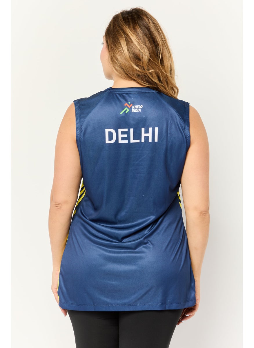 Adidas Women Sportswear Fit Vollyball Jersey, Navy  - Image 4