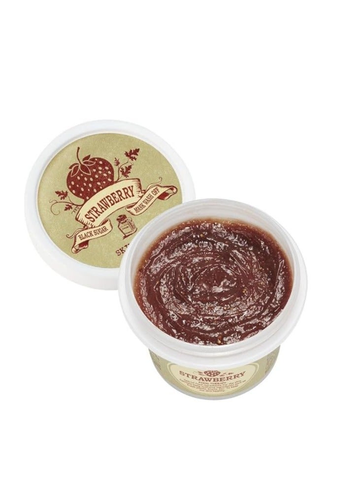 سكين فوود قناع قابل للغسل بخلاصة الفراولة والسكر الأسود