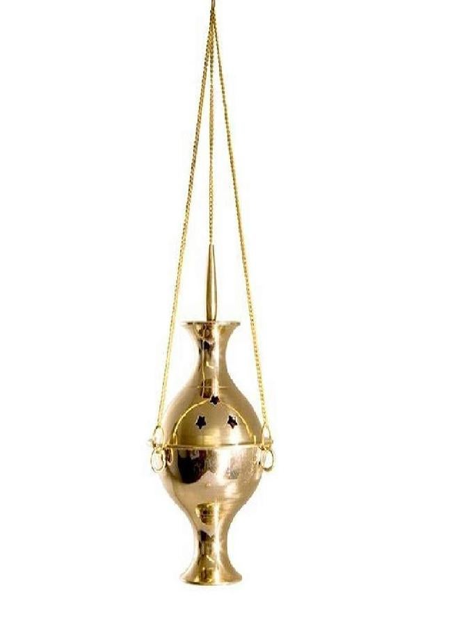 CircuitOffice Incense Burner for Purifying, Cleansing, Healing, Metaphysical, Meditation and Wicca (6" Hanging Brass Censer) - Image 5